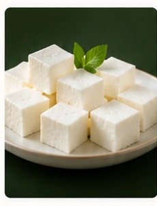 Fresh paneer served in a bowl